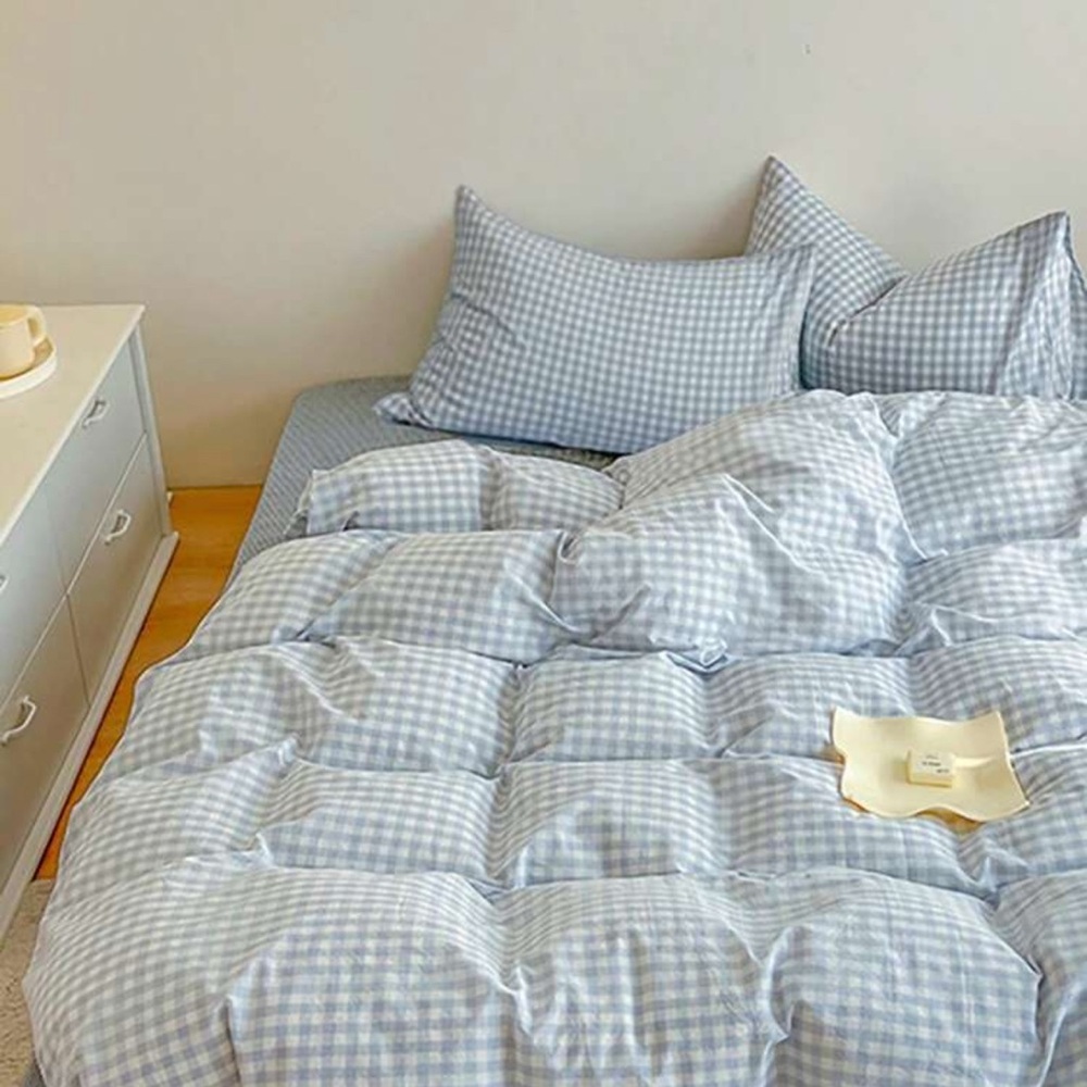 Soft blue 3 piece duvet Bedding Set